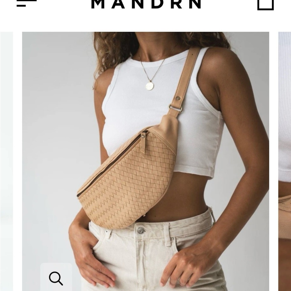 Mandrn Woven Atlas Crossbody/Fanny Pack — Sand